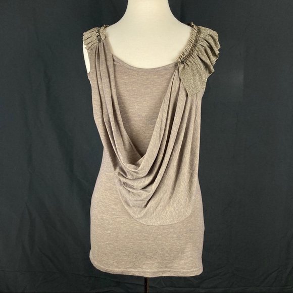 Miss me women’s sleeveless beaded slouch blouse - Picture 1 of 9